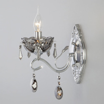 Фото Бра Eurosvet 10103/1 хром/дымчатый хрусталь Strotskis