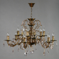 Фото Подвесная люстра AMBIENTE by BRIZZI 8888/6+6 PB Tear drop