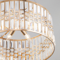 Подвесная люстра Eurosvet 10125/5 золото/прозрачный хрусталь Strotskis Smart (10116/5) в интернет магазине Гет Лайт