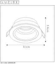 Цена на Встраиваемый светильник LUCIDE 22958/01/30