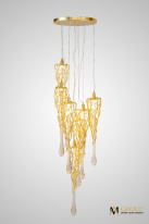 Фото Каскадная люстра AM Group MANTECADO D600-7 GOLD