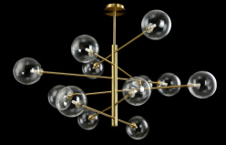 Купить Люстра на штанге Crystal Lux MARZO SP12 BRONZE/TRANSPARENTE