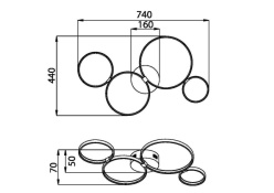 Купить с доставкой по Москве и России Накладная люстра Maytoni MOD448CL-L35WK