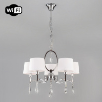 Фото Подвесная люстра Eurosvet 10127/5 хром/прозрачный хрусталь Strotskis Smart (10093/5)