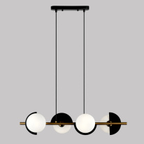 Фото Подвесная люстра Eurosvet 70149/4 черный/латунь