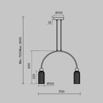 Подвесной светильник Maytoni MOD302PL-02W Подвесной светильник Maytoni MOD302PL-02W в интернет магазине Гет Лайт
