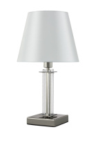Настольная лампа Crystal Lux NICOLAS LG1 NICKEL/WHITE Фото Настольная лампа Crystal Lux NICOLAS LG1 NICKEL/WHITE