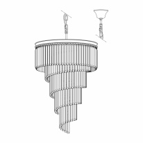 Каскадная люстра Citilux CL332171 Цена на Каскадная люстра Citilux CL332171