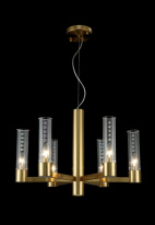 Цена на Подвесная люстра Crystal Lux OTONO SP6+1 BRASS/TRANSPARENTE