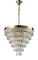 Фото Каскадная люстра Crystal Lux ABIGAIL SP-PL15 D620 GOLD/TRANSPARENT