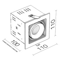 Купить Встраиваемый светильник LeDron ON 201-9W WH-BK