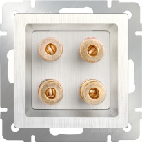 Фото Розетка Werkel WL13-AUDIOx4 (перламутровый рифленый)