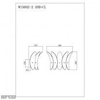 Бра iLamp W15602-2 ANB+CL Купить Бра iLamp W15602-2 ANB+CL