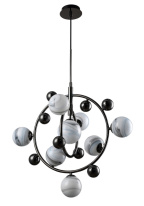 Фото Подвесная люстра Crystal Lux SALVADORE SP8V BLACK CHROMIUM