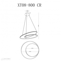 Подвесная люстра iLedex XT08-D800 CR Купить Подвесная люстра iLedex XT08-D800 CR