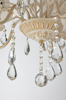 Купить Подвесная люстра Eurosvet 10054/5 белый с золотом/прозрачный хрусталь Strotskis