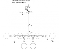 Купить Люстра на штанге Kink Light 07508-10А,02(16)