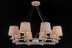 Фото Подвесная люстра Natali Kovaltseva LISBON 81055-8C SATIN WHITE