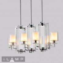 Подвесная люстра iLamp RM6201-8P CR+CL Фото Подвесная люстра iLamp RM6201-8P CR+CL