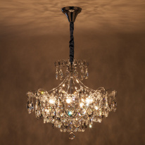 Купить Каскадная люстра Eurosvet 10080/6 хром/прозрачный хрусталь Strotskis