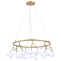 Фото Подвесная люстра Natali Kovaltseva GRACE 75125/8С GOLD SATIN