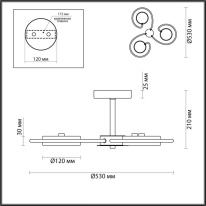 Купить Люстра на штанге LUMION 5657/36CL