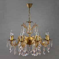 Фото Подвесная люстра AMBIENTE by BRIZZI 2118/8 AB New Leaf