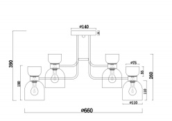 Купить с доставкой по Москве и России Люстра на штанге Freya FR5094PL-08G