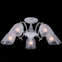 Купить Люстра на штанге Eurosvet 22010/5 белый с золотом