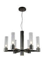 Цена на Подвесная люстра Crystal Lux OTONO SP6+1 BLACK CHROMIUM/TRANSPARENTE