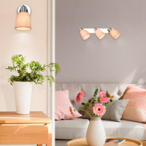 Бра Eurosvet 20080/1 хром/бежевый в интернет магазине Гет Лайт