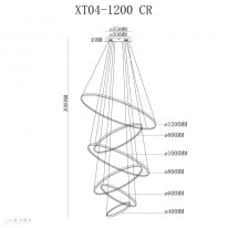 Каскадная люстра iLedex XT04-D1200 CR Купить Каскадная люстра iLedex XT04-D1200 CR