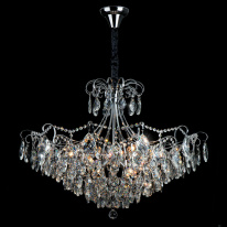 Цена на Каскадная люстра Eurosvet 10080/12 хром/прозрачный хрусталь Strotskis