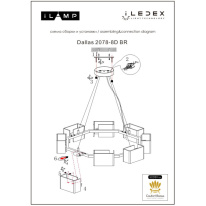 Подвесная люстра iLamp 2078-D890 BR Купить Подвесная люстра iLamp 2078-D890 BR