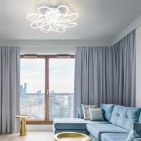 Люстра на штанге Eurosvet 90235/8 белый Smart в интернет магазине Гет Лайт