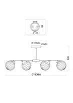 Цена на Люстра на штанге Freya FR5041PL-06BS