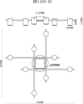 Накладная люстра MyFar MR1180-8C в интернет магазине Гет Лайт
