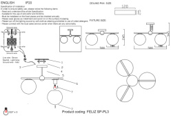 Купить с доставкой по Москве и России Люстра на штанге Crystal Lux FELIZ SP-PL3 BRONZE/WHITE