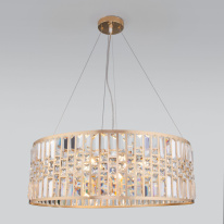 Фото Подвесная люстра Eurosvet 10116/8 золото/прозрачный хрусталь Strotskis
