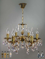 Фото Подвесная люстра AMBIENTE by BRIZZI 2226/6 AB Tear Drop