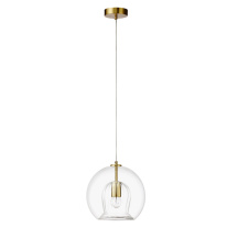Фото  Crystal Lux LUISA SP1 BRASS/TRANSPARENT