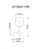 Бра ARTE Lamp A7759AP-1PB Цена на Бра ARTE Lamp A7759AP-1PB