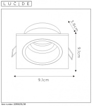 Цена на Встраиваемый светильник LUCIDE 22959/01/30