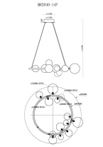 Подвесная люстра MyFar MR2040-14P в интернет магазине Гет Лайт