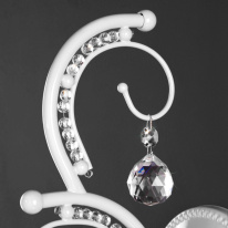 Купить Бра Eurosvet 10107/1 глянцевый белый/прозрачный хрусталь Strotskis