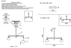 Люстра на штанге Crystal Lux ANDRES SP8 BRONZE/TRANSPARENTE в интернет магазине Гет Лайт
