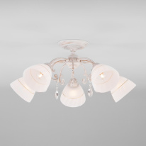 Фото Люстра на штанге Eurosvet 30156/5 белый с золотом