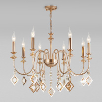 Фото Подвесная люстра Eurosvet 10120/8 золото/тонированный хрусталь Strotskis Smart (10110/