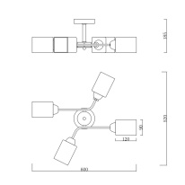 Купить с доставкой по Москве и России Люстра на штанге Escada 1131/4P White/Gold