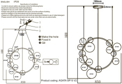 Подвесная люстра Crystal Lux AGATA SP15 V2 BLACK/TRANSPARENTE в интернет магазине Гет Лайт